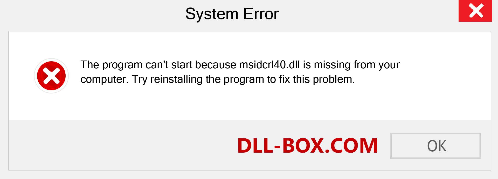  msidcrl40.dll file is missing?. Download for Windows 7, 8, 10 - Fix  msidcrl40 dll Missing Error on Windows, photos, images